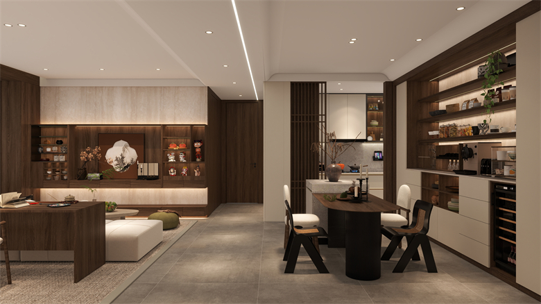 羅亞全屋定制林隱系列：墨韻林隱處，東方雅居生